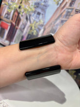 Oversized Crystal Cuff Black
