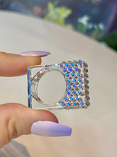 Rectangular Cube Ring In Aurora Borealis