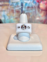 White Acrylic Crystal Cube Ring