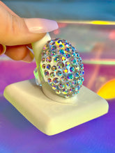 Glam Queen Lucite Ring Aurora Borealis