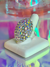 Glam Queen Lucite Ring Aurora Borealis