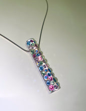 Multicolour Crystal Lucite Necklace With Chain