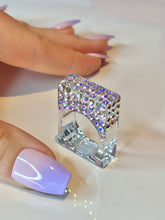Rectangular Cube Ring In Aurora Borealis