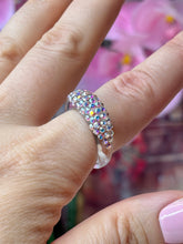 Aurora Borealis Crystal Clear Acrylic Ring