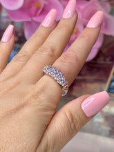 Aurora Borealis Crystal Clear Acrylic Ring