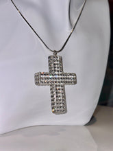 Geometric Acrylic Cross Necklace With Crystal Rhinestones