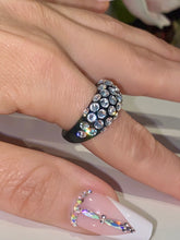 Vogue Crystal Acrylic Ring In Black