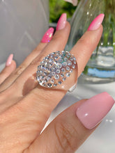 Oval Acrylic Crystal Ring Clear