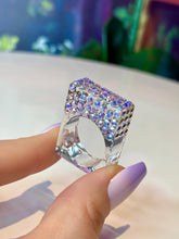 Rectangular Cube Ring In Aurora Borealis
