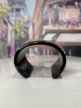 Oversized Crystal Cuff Black