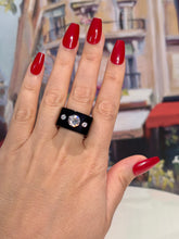 Black Acrylic Crystal Cube Ring