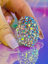 Glam Queen Lucite Ring Aurora Borealis