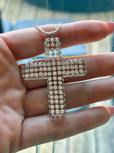 Geometric Acrylic Cross Necklace With Crystal Rhinestones