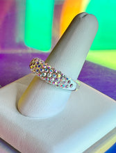 Aurora Borealis Crystal Clear Acrylic Ring