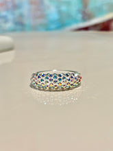 Aurora Borealis Crystal Clear Acrylic Ring