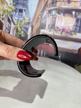 Oversized Crystal Cuff Black