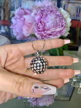 Acrylic Ball Shaped Necklace In Black