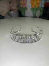 Transparent Acrylic Cuff Bracelet With Crystal Rhinestones