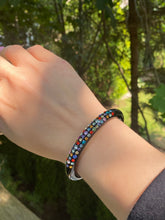 Multi Colored Acrylic Cuff Bracelet In Black