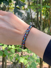 Multi Colored Acrylic Cuff Bracelet In Black