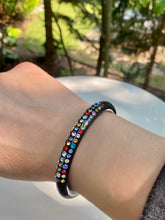 Multi Colored Acrylic Cuff Bracelet In Black