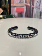 Black Acrylic Cuff With Crystal Stones