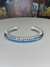 Acrylic Cuff Bracelet With Blue Crystal Elements
