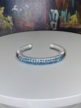 Acrylic Cuff Bracelet With Blue Crystal Elements