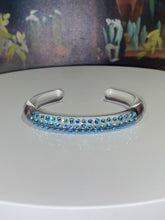 Acrylic Cuff Bracelet With Blue Crystal Elements
