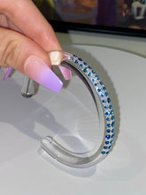 Acrylic Cuff Bracelet With Blue Crystal Elements