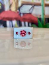 White Acrylic Cube Ring With Pink Crystals