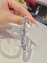 Acrylic Cuff Bracelet With Mixed Crystal Stones