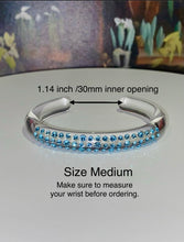 Acrylic Cuff Bracelet With Blue Crystal Elements
