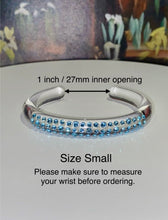 Acrylic Cuff Bracelet With Blue Crystal Elements