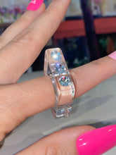 Art Deco Acrylic Ring Clear