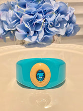 Blue Resin Gemstone Cuff Bracelet