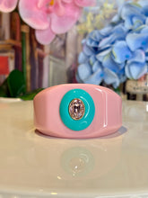 Pink Resin Gemstone Cuff Bracelet