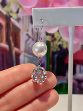 Pearl Drop Crystal Dangle Earrings