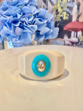 Cream Resin Gemstone Cuff Bracelet