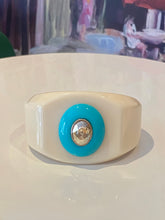 Cream Resin Gemstone Cuff Bracelet