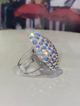Glam Queen Lucite Ring Aurora Borealis