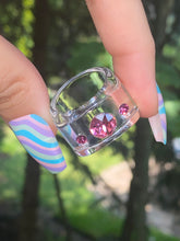 Pink Crystal Lucite Cube Ring