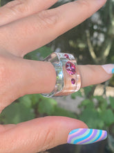 Pink Crystal Lucite Cube Ring