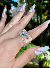 Transparent Crystal Lucite Cube Ring