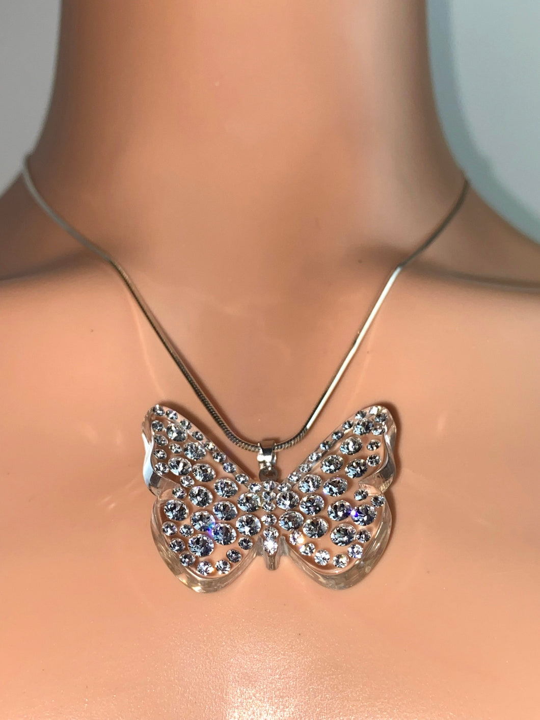 Stylish Hollow Big Butterfly Pendant Necklace 14k Plated - Temu