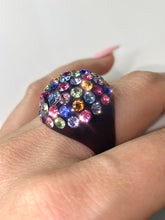 Disco Multicolor Ring In Black