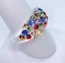 Vogue Crystal Acrylic Ring Multicolored