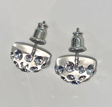 Clear Acrylic Stud Earrings With Crystal Rhinestones