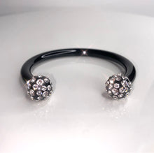 Lovable Crystal Cuff Bracelet In Black