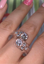 Twist Acrylic Crystal Ring In Clear